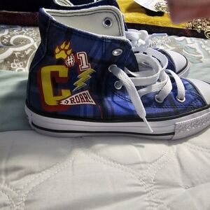 Converse Kids Blue Sneakers with White Accents